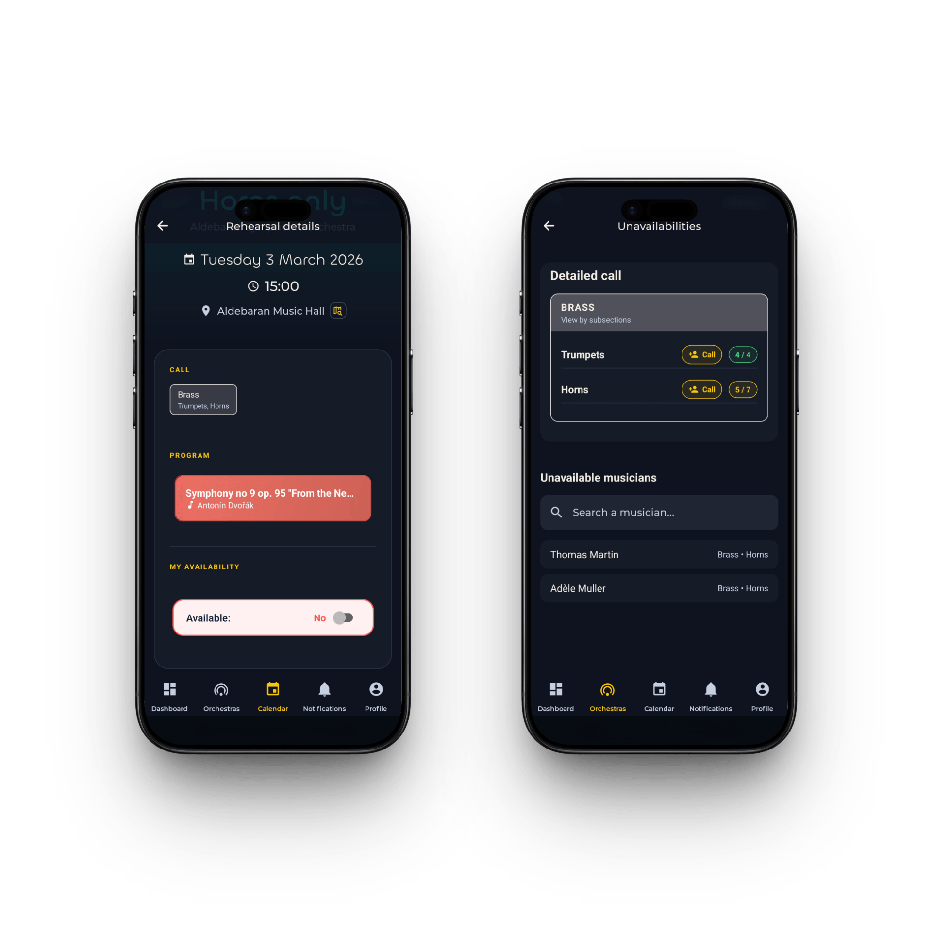 Indisponibilités déclarées et lecture globale des effectifs