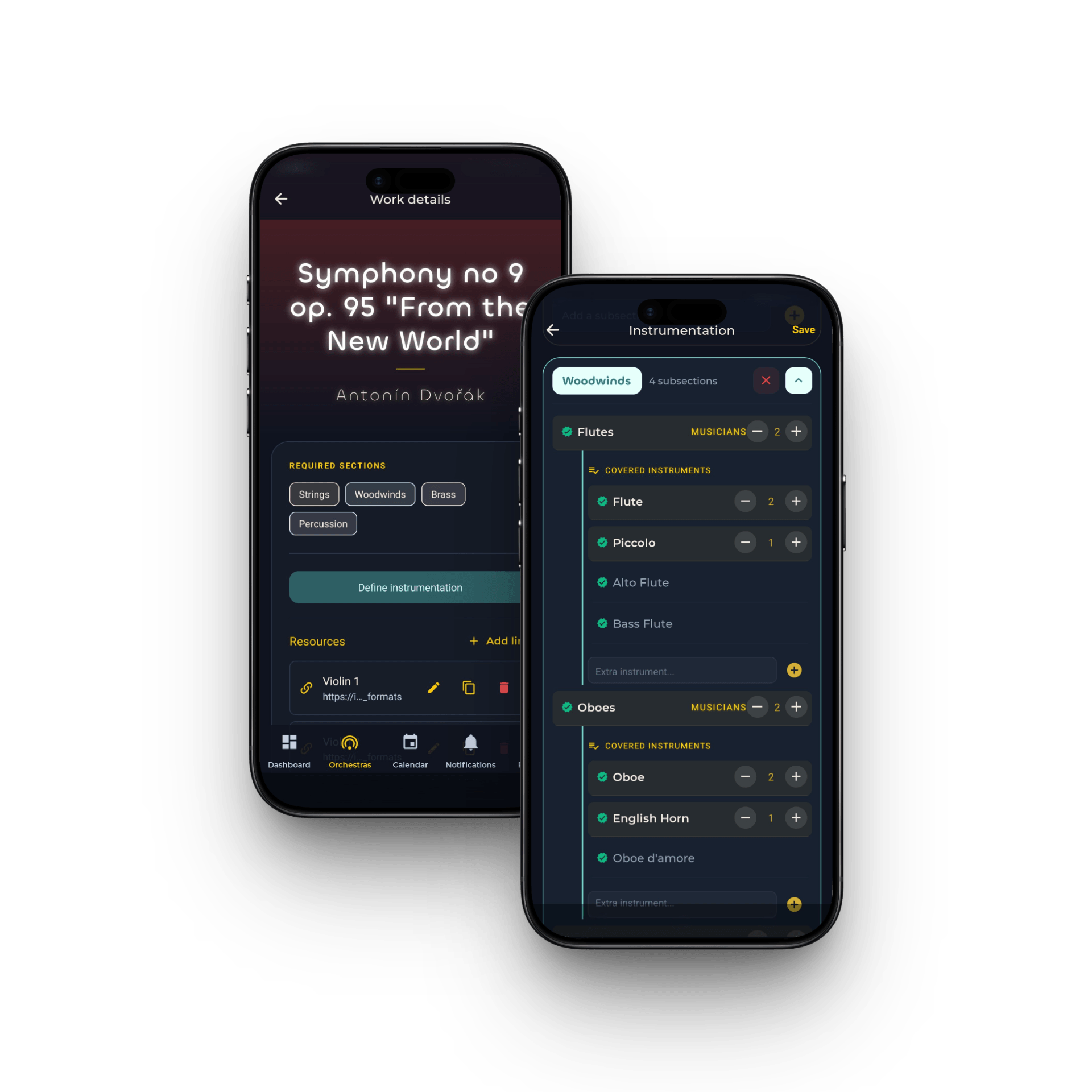 Détail d'une œuvre et définition de l'instrumentation